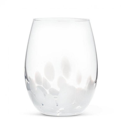 Fused Dots Stemless Wine Drinking Glass