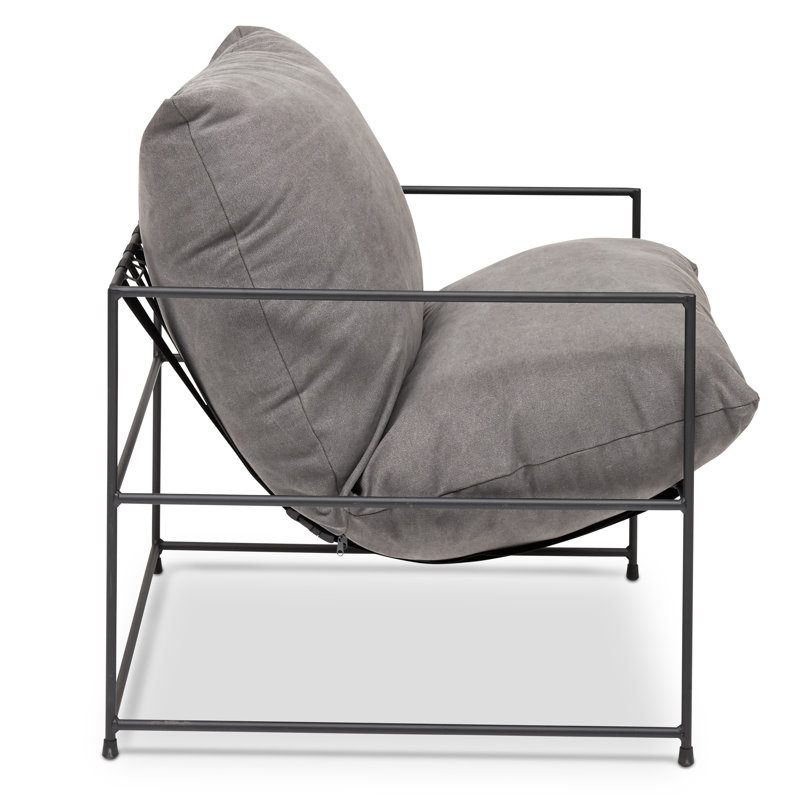 Danita Armchair, Washed Grey Performance Canvas