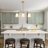 Lidia 3 - Light Shaded Linear Kitchen Island Chandelier