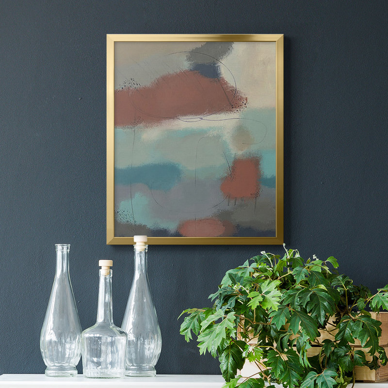Floating By II Premium Framed Canvas - Ready to Hang, Gold, 20" H x 16" W