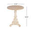 Table basse décorative, table à piédestal antique, plateau en bois massif avec base MGO pour le salon