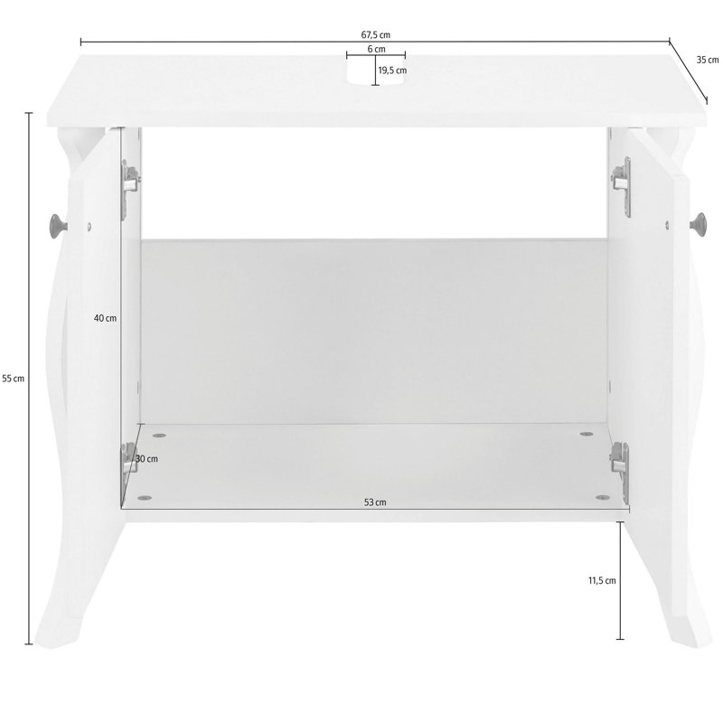 Jasmyn 680mm Free-standing Single Vanity Base, Grey Oak