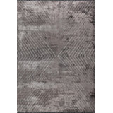 Rapture Chevron Area Rug in Gray