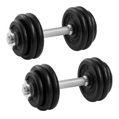 Set Of 2 Cast Iron Dumbbells