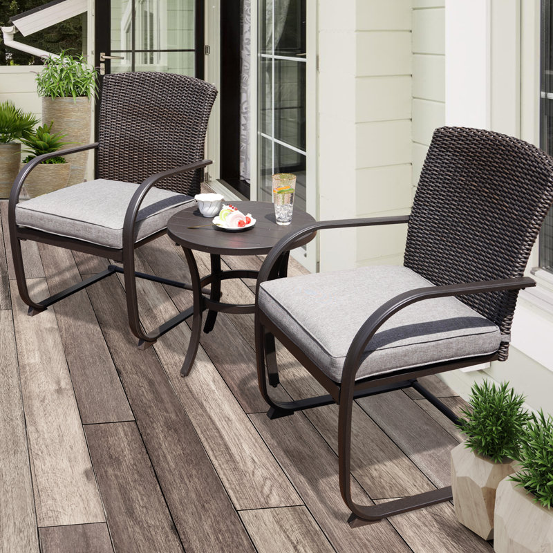 2 - Person Patio Conversation Set, Dark Gray