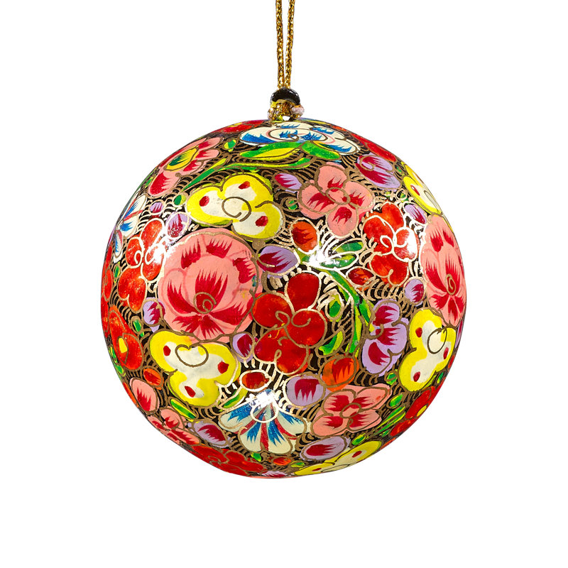 7.62cm Handmade Paper Plants & Flowers Bauble