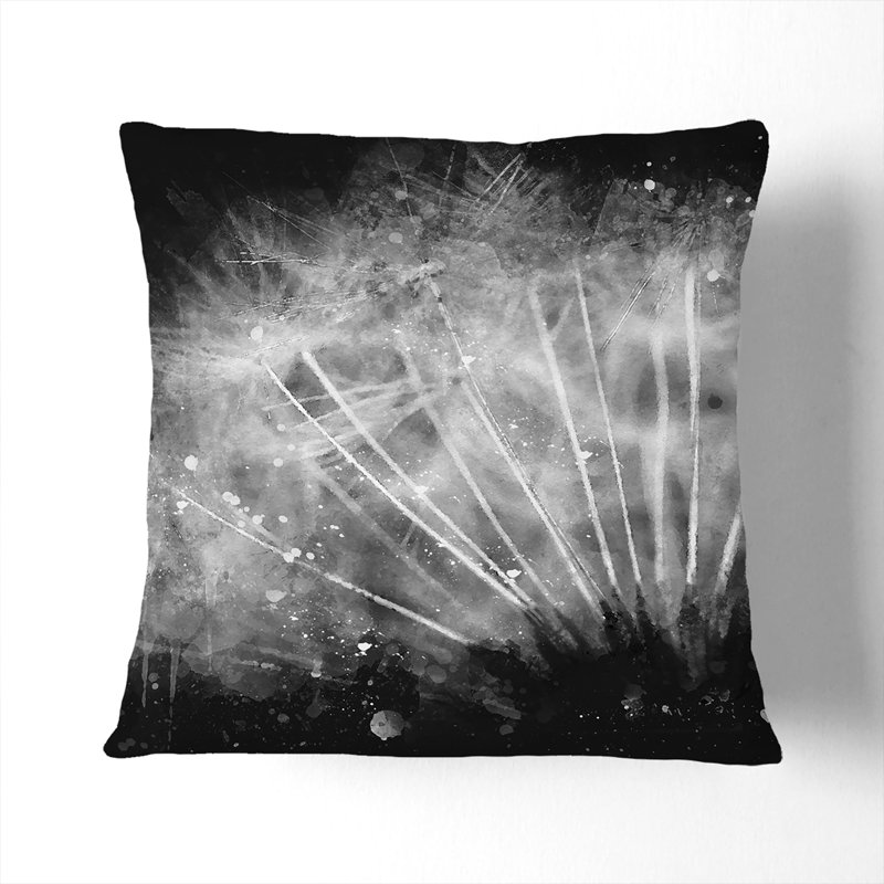 Floral Square Throw Cushion, White, 55cm H x 55cm W x 20cm D