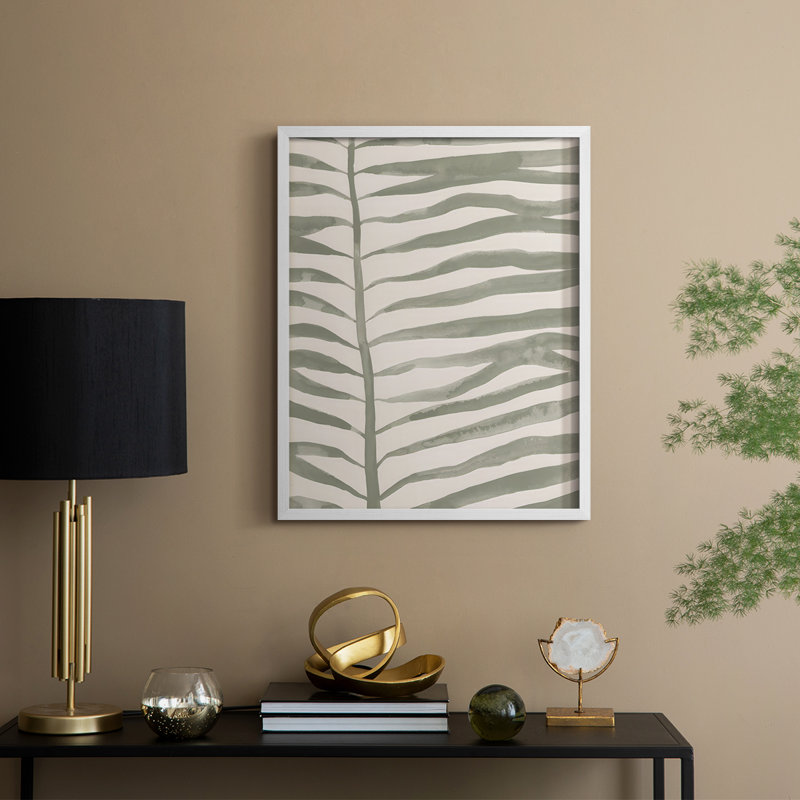 Frond Fingers I, reproduction encadrée - bois massif, H 15 po x l 12 po, Cadre blanc