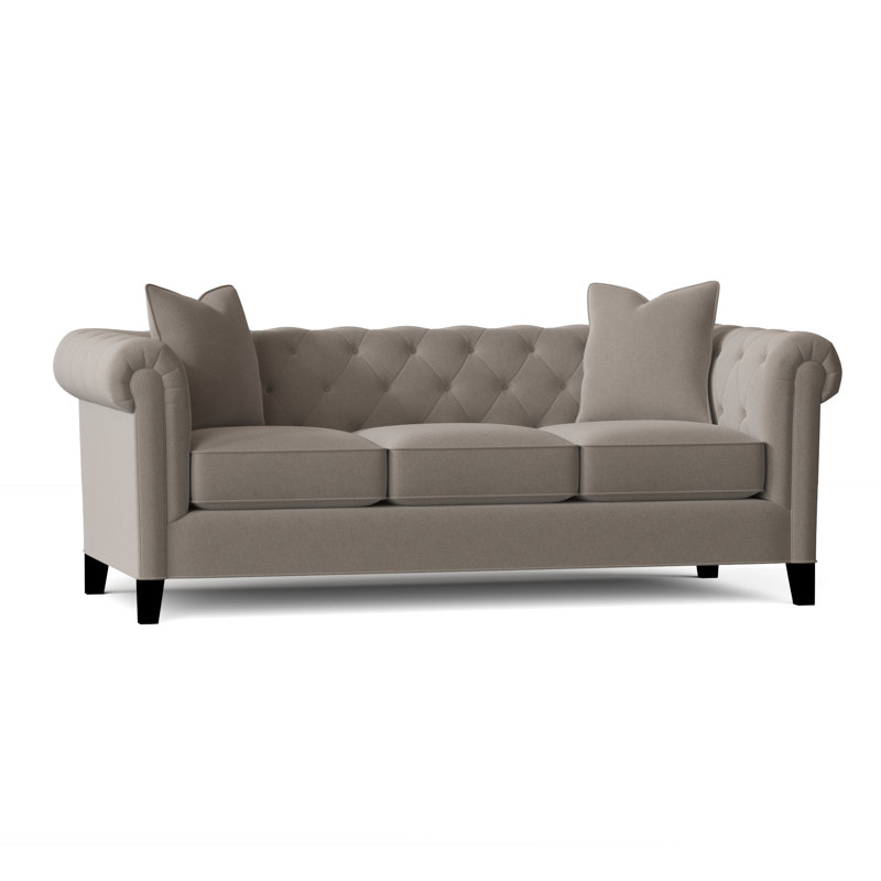 Caspar Upholstered 82'' Sofa, Gypsy Platinum Performance Microfiber