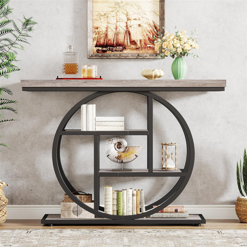 41.3" Industrial Console Table, Gray