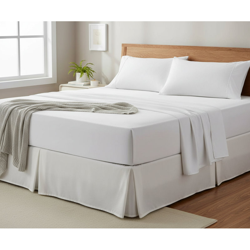 Ultra-Soft Microfibre Double Bed Sheet Set, White