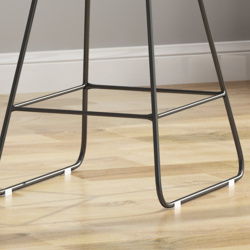 Kerby Upholstered Counter Stool with Metal Frame, Gray
