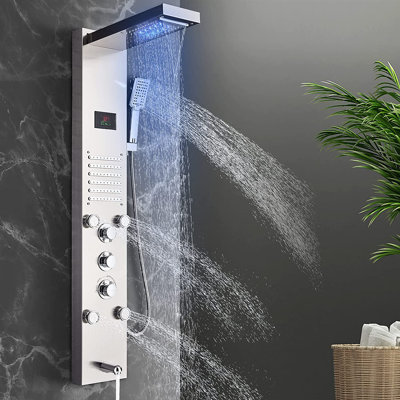 43.7'' Shower Panel with Fixed Shower Head