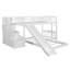 Lit superposé en escalier avec deux tiroirs et glissade, simple sur simple, H 48,80 po x l 91,80 po x L 94,30 po-298004528