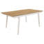 Table de salle à manger Prospect en acacia naturel et blanc cassé avec pieds évasés