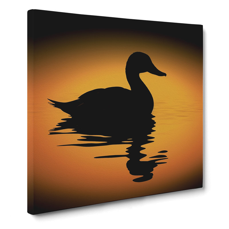 Duck Silhouette No.2 - Wrapped Canvas