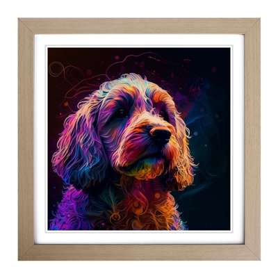 Cockapoo Abstract Art - Framed Print