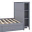 Lit plateforme avec tiroirs et tablettes de rangement-1514970038