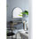 Miroir de vestibule arqué en fer noir de 33 po x 31 po pour cadre de salle de bain