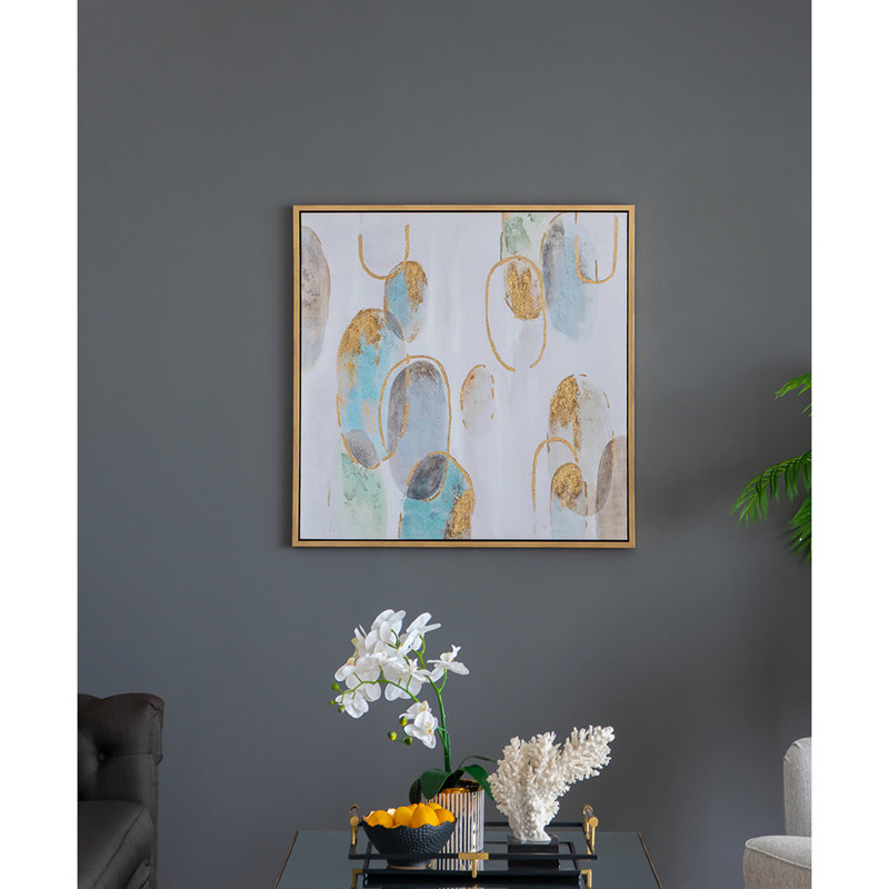 Modern Square Oil Painting with Frame