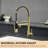 Brushed Gold Kitchen Faucet With Pull Down , Stainless Steel, High-performance Build Dependable Quality