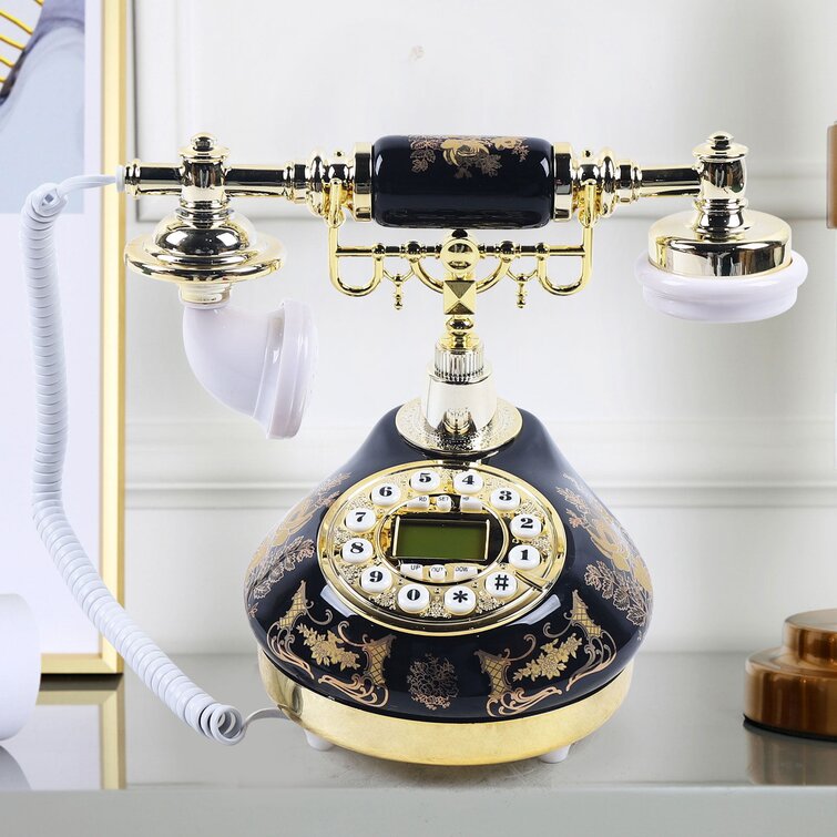 Beautiful Nautical Style Vintage Brass Rotary Dial Working Telephone Home  Decorative Christmas Gift 