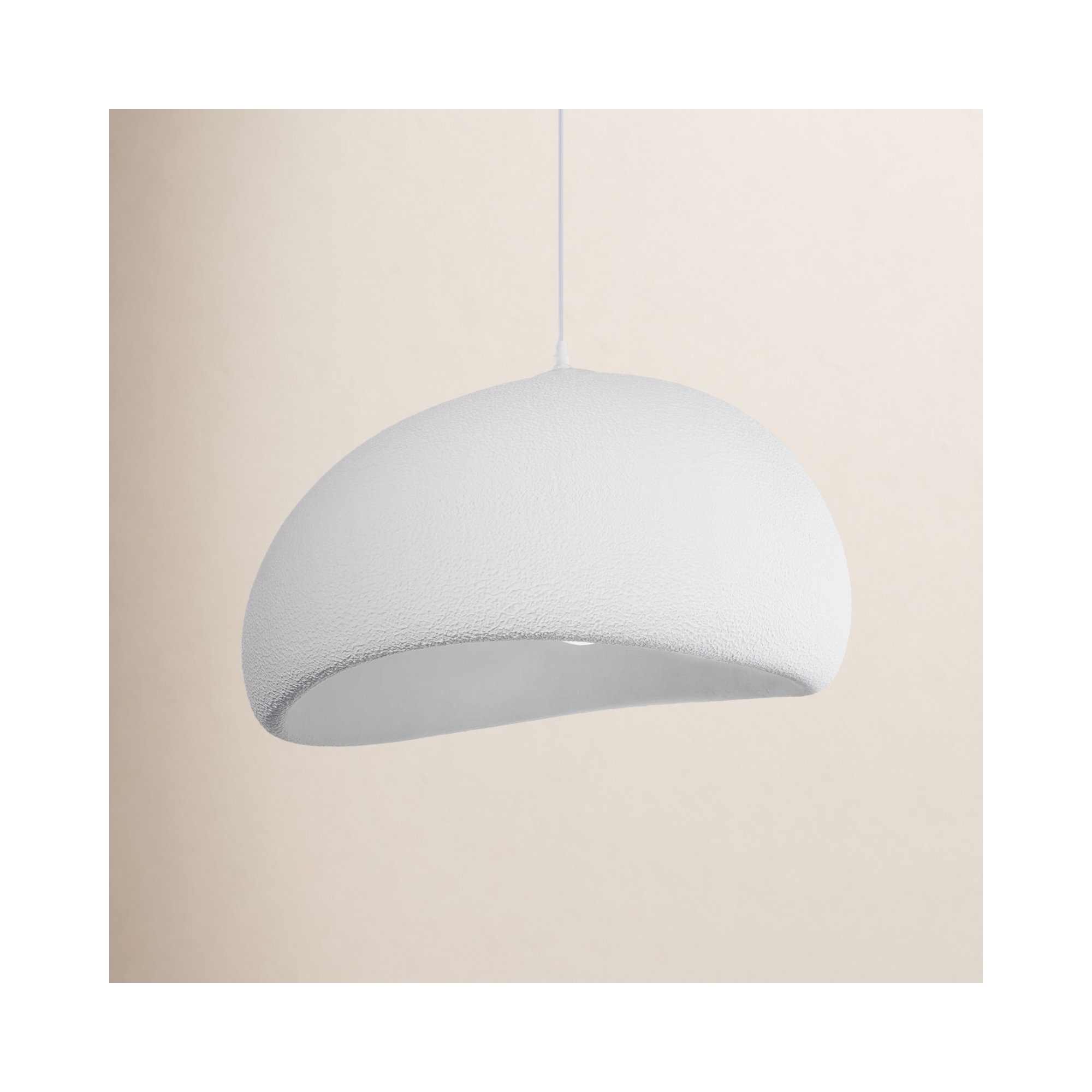 Single Light Pendant, 13.77" H x 23.62" W x 23.62" D
