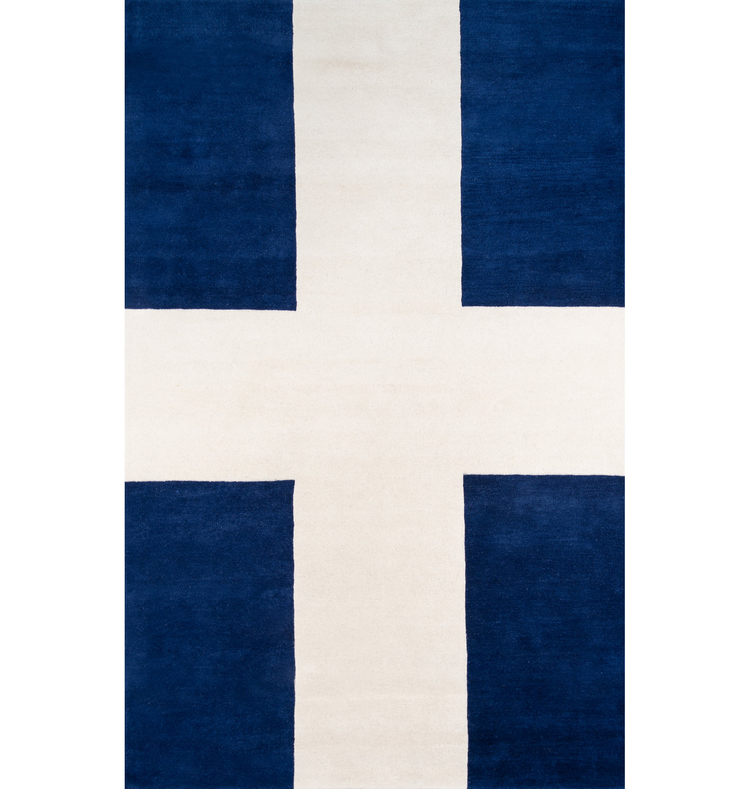 Novogratz Navy Hand-Tufted Wool Geometric Rug, Rectangle 8' x 10'