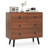 4 Drawer Dresser for Bedroom Wide Chest of Drawers with Metal Guide Rails Walnut-463994793