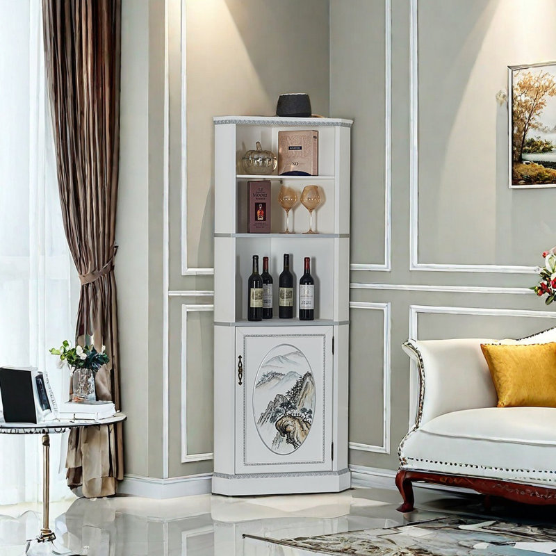 European style multi-purpose corner cabinet