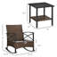 Ensemble de chaises berçantes de patio avec chaises berçantes et table basse à 2 niveaux pour le jardin, le porche et la cour-266419029