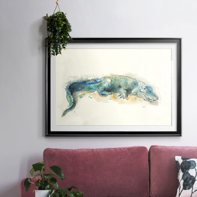 Alligator encadré sur papier