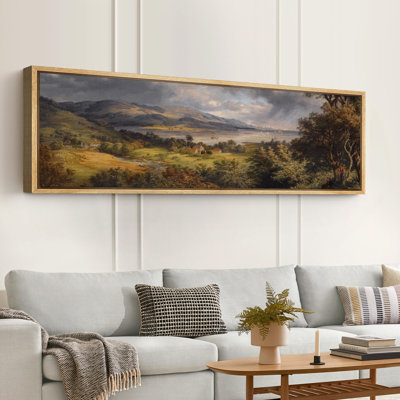 Rustic Countryside Idyllic Countryside with Rolling Hills and Farms Modern Art Extra Large Artwork Print Wall Art