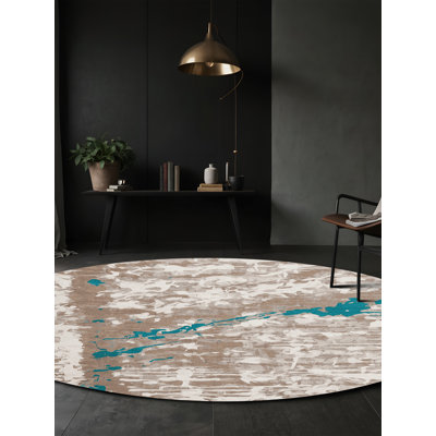 Tapis beige soyeux et moelleux