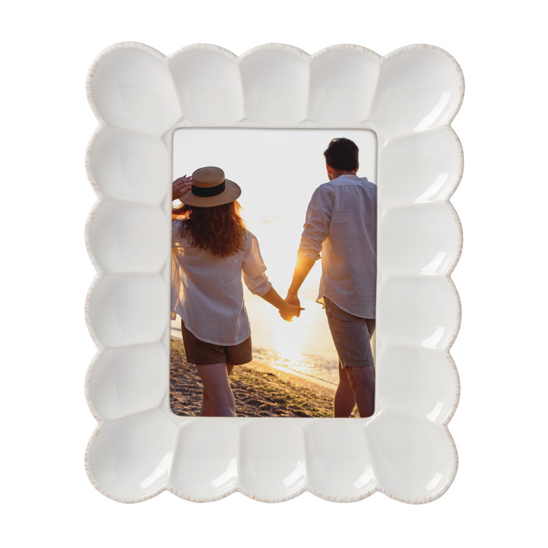 French Perle Scallop 5X7 Frame, 5" W x 7" H