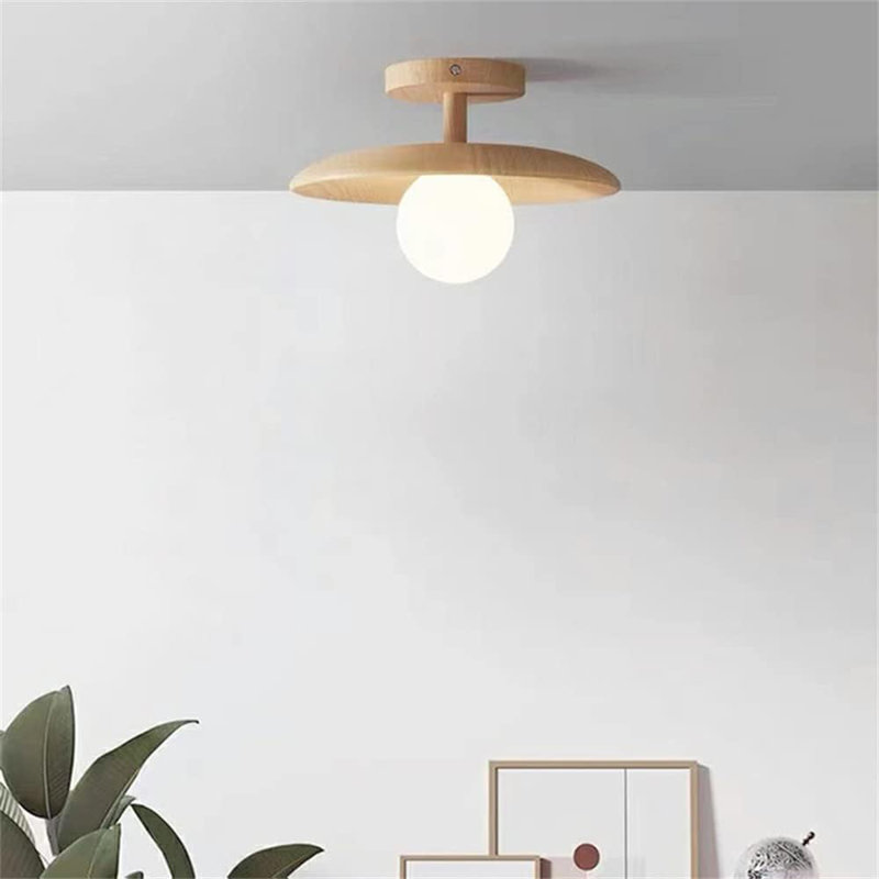 Wood Semi-Flush Mount