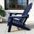 Upgraded Folding All-Weather HDPE Adirondack Chair With Dual Cup Holders, 37.8 In. Extra High Back & Reinforced Seat 3PCS-1535825353