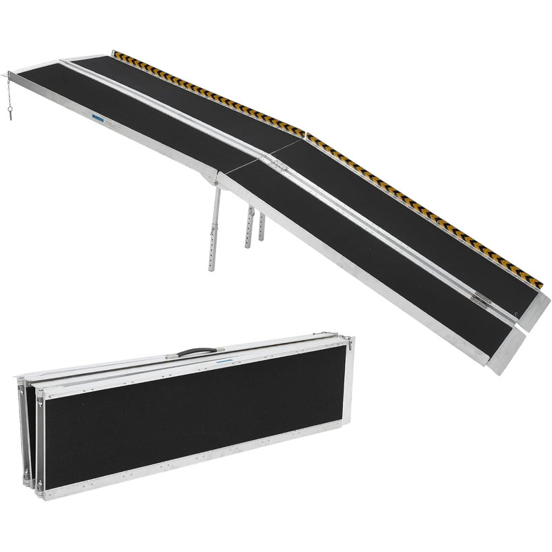 Fashionwu Aluminium Foldable Portable Ramp, 304.8cm L x 72cm W