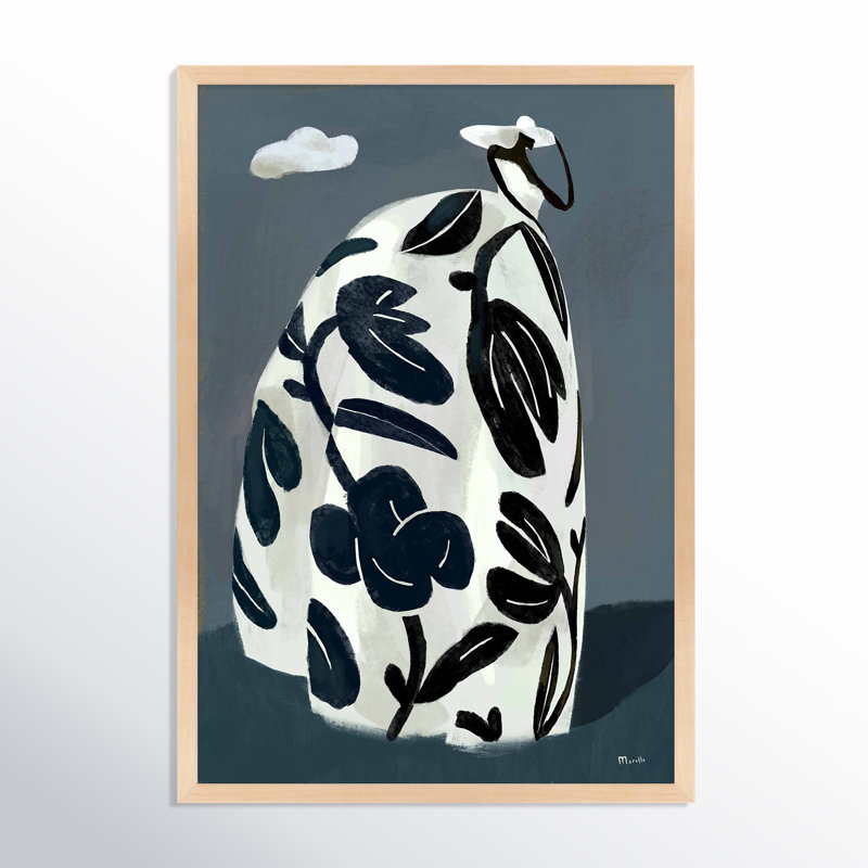 Robe noire Vidor par Marco Marella - impression d'un seul cadre, H 20 po x l 14 po x P 1,25 po, Papier encadré érable