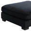 Velours côtelé noir moderne, tissu doux au toucher, polyvalent comme siège ou table basse, moderne, carré, velours côtelé, but, repose-pieds, décor autonome