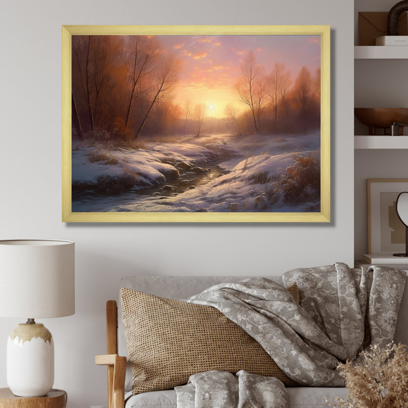 " Nature's Retreat I ", 30" H x 40" W x 1.5" D, Gold Single Picture Framed