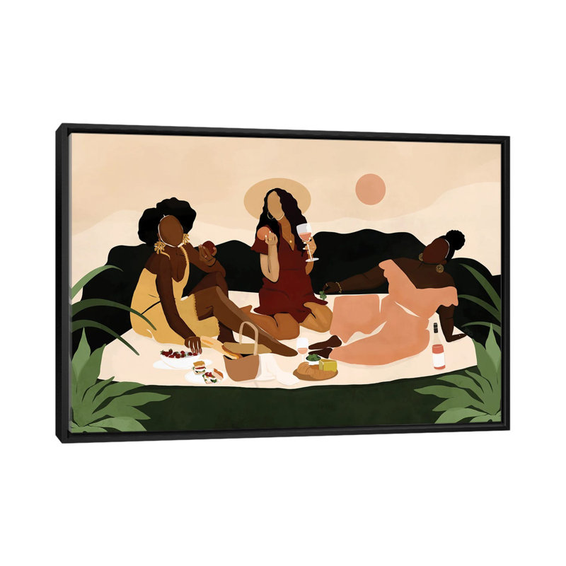 « SIS-nic » par Bria Nicole-impression d’art graphique, H 32 po x l 48 po x 1,5 po, Toile avec cadre noir, Pas de tapis