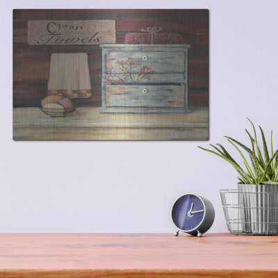 Clean Towels by Pam Britton Metal Wall Art