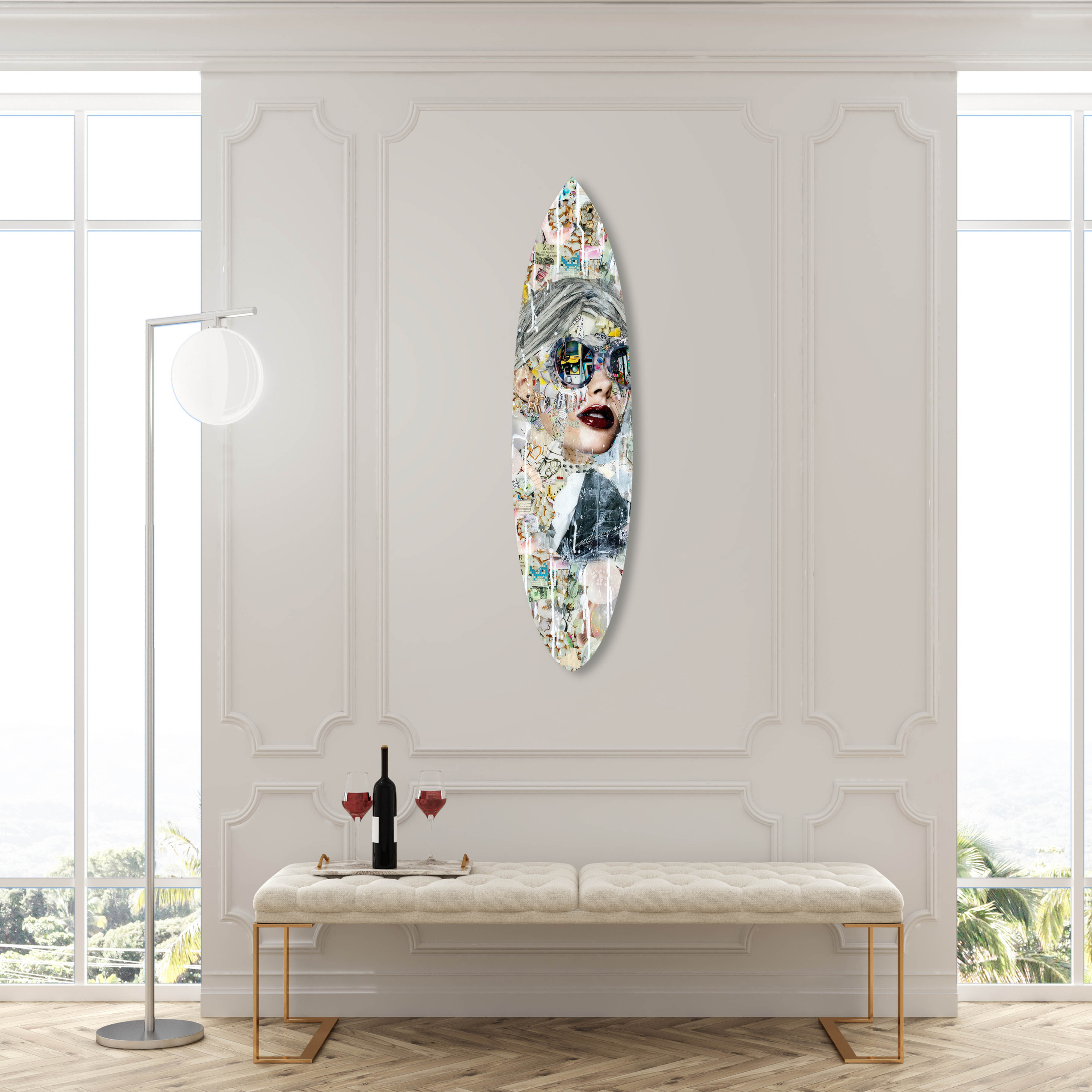Oliver Gal Haute Couture Surfboard - Decorative Surfboard Wall Art Print on  Acrylic