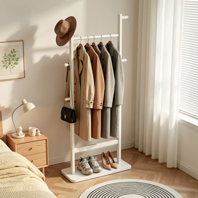 Portemanteau en bois massif avec support autoportant pour tablette d'entrée, chambre à coucher, salon