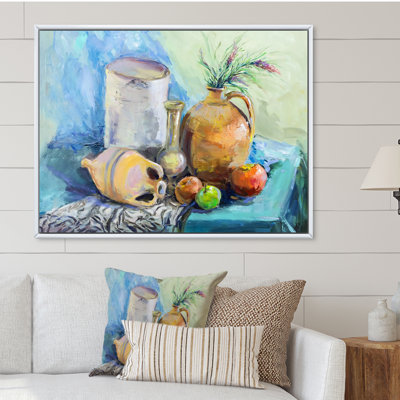 Fleurs et fruits impressionnisme II - décoration murale en toile de ferme