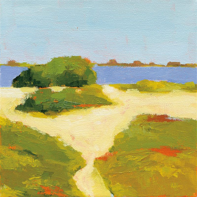 Path To The Beach by Phyllis Adams - Wrapped Canvas Painting, 30cm H x 30cm W 