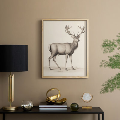 «Vintage Animal Print III», reproduction encadrée - bois massif