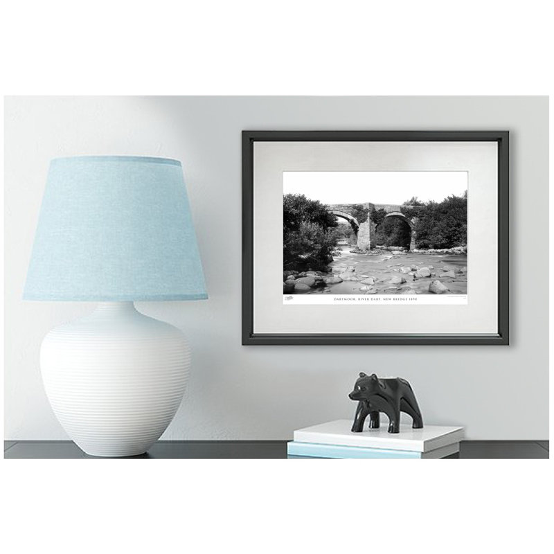Dartmoor, River Dart, New Bridge 1890 - Single Picture Frame Print, 60cm H x 80cm W x 2.3cm D
