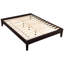 Grand lit plateforme Cappuccino - taille, espace pour les petites pièces, finition riche en couleurs fonctionnelle et élégante, capacité de poids de 600 lb